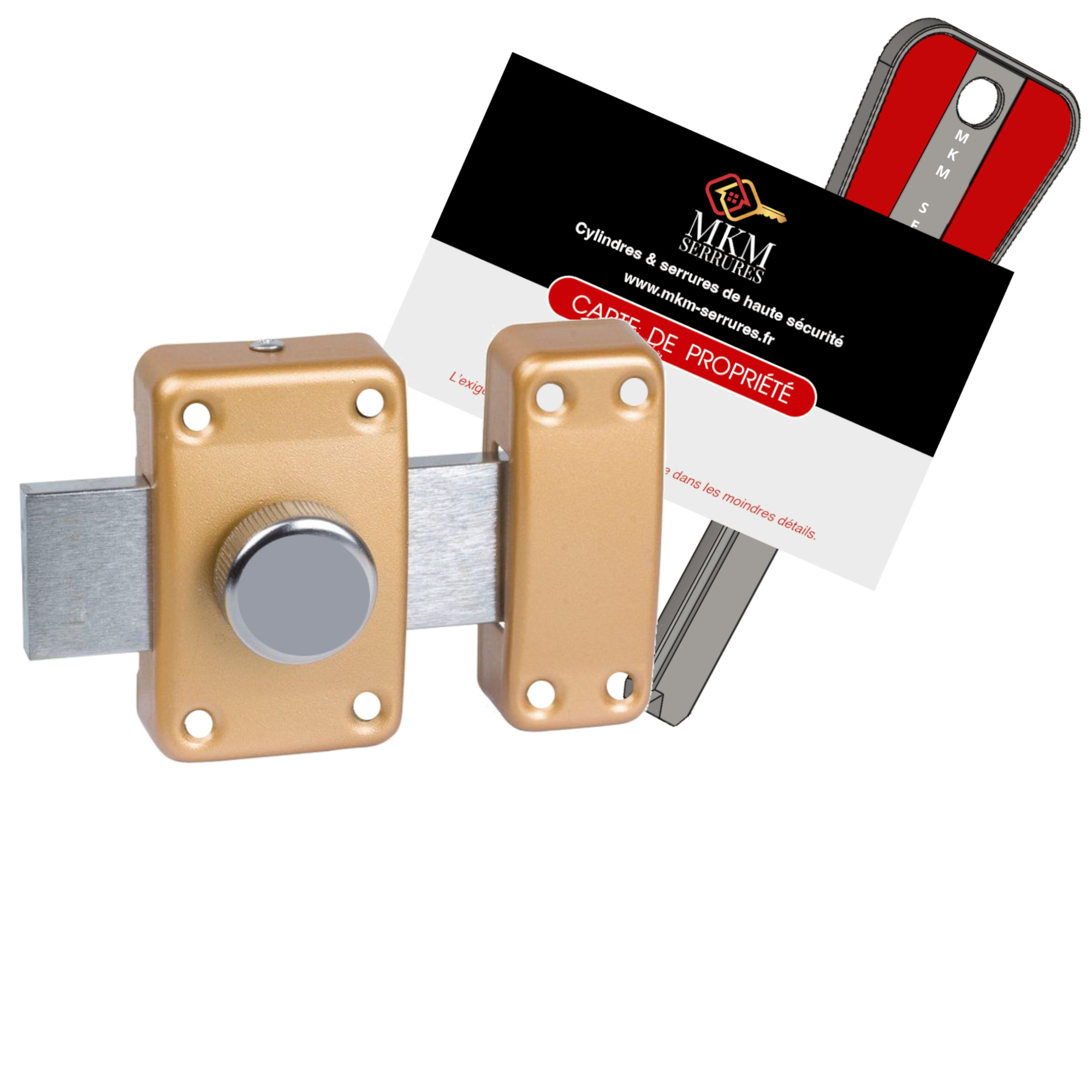 Le verrou de haute surete Cosmos de MKM Serrures plus 3 clés plus carte de propriété